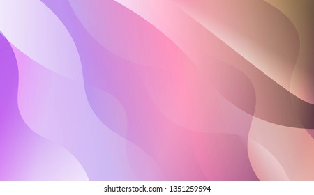 Abstract Shiny Waves. For Creative Templates, Cards, Color Covers Set. Vector Illustration with Color Gradient
