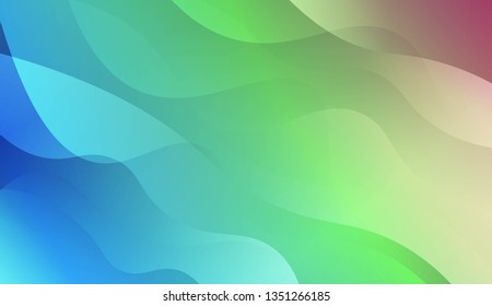 Abstract Shiny Waves. For Creative Templates, Cards, Color Covers Set. Vector Illustration with Color Gradient