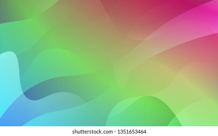Abstract Shiny Waves. For Creative Templates, Cards, Color Covers Set. Vector Illustration with Color Gradient