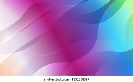 Abstract Shiny Waves. For Creative Templates, Cards, Color Covers Set. Vector Illustration with Color Gradient