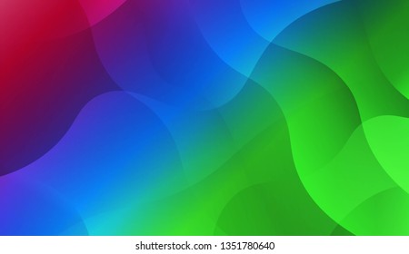 Abstract Shiny Waves. For Creative Templates, Cards, Color Covers Set. Vector Illustration with Color Gradient