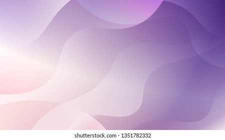 Abstract Shiny Waves. For Creative Templates, Cards, Color Covers Set. Vector Illustration with Color Gradient