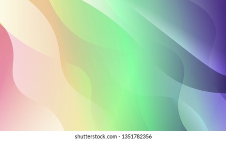 Abstract Shiny Waves. For Creative Templates, Cards, Color Covers Set. Vector Illustration with Color Gradient