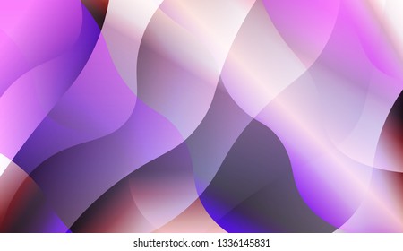 Abstract Shiny Waves. Design For Cover Page, Poster, Banner Of Websites. Vector Illustration with Color Gradient.