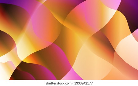 Abstract Shiny Waves. Design For Cover Page, Poster, Banner Of Websites. Vector Illustration with Color Gradient.