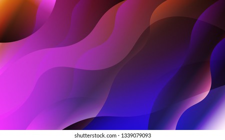 Abstract Shiny Waves. Design For Cover Page, Poster, Banner Of Websites. Vector Illustration with Color Gradient.