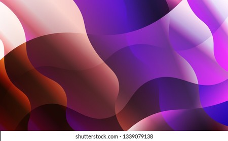Abstract Shiny Waves. Design For Cover Page, Poster, Banner Of Websites. Vector Illustration with Color Gradient.