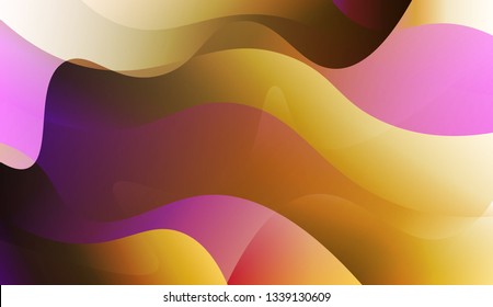 Abstract Shiny Waves. Design For Cover Page, Poster, Banner Of Websites. Vector Illustration with Color Gradient.
