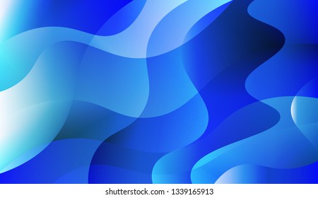 Abstract Shiny Waves. Design For Cover Page, Poster, Banner Of Websites. Vector Illustration with Color Gradient.