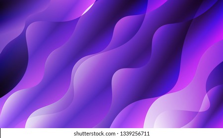 Abstract Shiny Waves. Design For Cover Page, Poster, Banner Of Websites. Vector Illustration with Color Gradient.