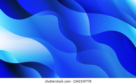 Abstract Shiny Waves. Design For Cover Page, Poster, Banner Of Websites. Vector Illustration with Color Gradient.