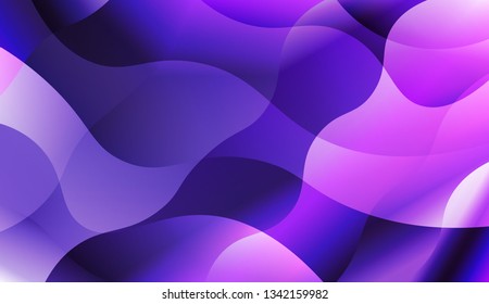 Abstract Shiny Waves. Design For Cover Page, Poster, Banner Of Websites. Vector Illustration with Color Gradient.