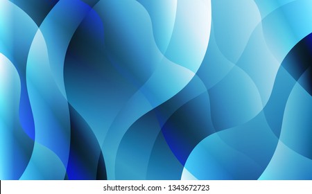 Abstract Shiny Waves. Design For Cover Page, Poster, Banner Of Websites. Vector Illustration with Color Gradient.