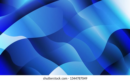 Abstract Shiny Waves. Design For Cover Page, Poster, Banner Of Websites. Vector Illustration with Color Gradient.