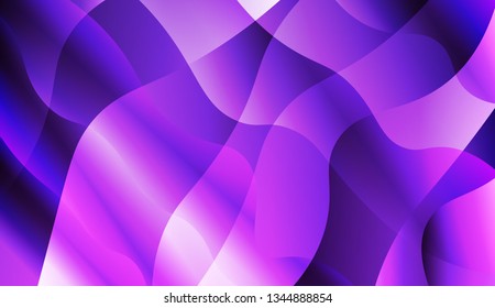 Abstract Shiny Waves. Design For Cover Page, Poster, Banner Of Websites. Vector Illustration with Color Gradient.