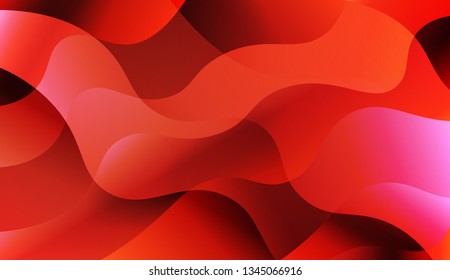 Abstract Shiny Waves. Design For Cover Page, Poster, Banner Of Websites. Vector Illustration with Color Gradient.