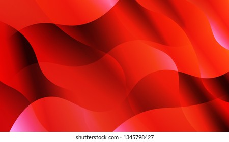 Abstract Shiny Waves. Design For Cover Page, Poster, Banner Of Websites. Vector Illustration with Color Gradient.