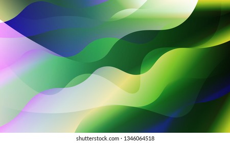 Abstract Shiny Waves. Design For Cover Page, Poster, Banner Of Websites. Vector Illustration with Color Gradient.