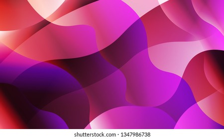 Abstract Shiny Waves. Design For Cover Page, Poster, Banner Of Websites. Vector Illustration with Color Gradient.