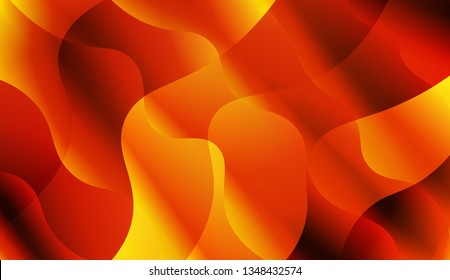 Abstract Shiny Waves. Design For Cover Page, Poster, Banner Of Websites. Vector Illustration with Color Gradient.