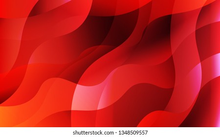 Abstract Shiny Waves. Design For Cover Page, Poster, Banner Of Websites. Vector Illustration with Color Gradient.