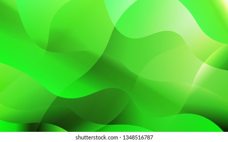 Abstract Shiny Waves. Design For Cover Page, Poster, Banner Of Websites. Vector Illustration with Color Gradient.