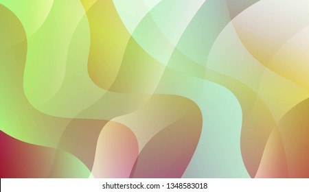 Abstract Shiny Waves. Design For Your Header Page, Ad, Poster, Banner. Vector Illustration with Color Gradient