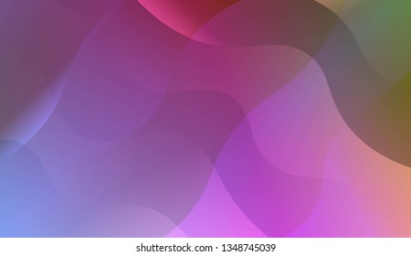 Abstract Shiny Waves. Design For Your Header Page, Ad, Poster, Banner. Vector Illustration with Color Gradient
