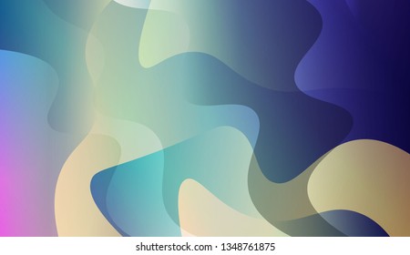 Abstract Shiny Waves. Design For Your Header Page, Ad, Poster, Banner. Vector Illustration with Color Gradient