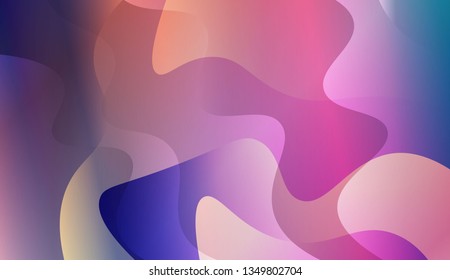 Abstract Shiny Waves. Design For Your Header Page, Ad, Poster, Banner. Vector Illustration with Color Gradient