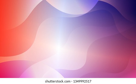 Abstract Shiny Waves. Design For Your Header Page, Ad, Poster, Banner. Vector Illustration with Color Gradient