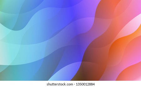 Abstract Shiny Waves. Design For Your Header Page, Ad, Poster, Banner. Vector Illustration with Color Gradient