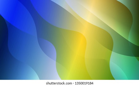 Abstract Shiny Waves. Design For Your Header Page, Ad, Poster, Banner. Vector Illustration with Color Gradient