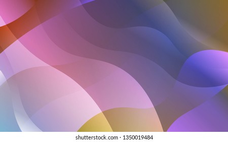 Abstract Shiny Waves. Design For Your Header Page, Ad, Poster, Banner. Vector Illustration with Color Gradient