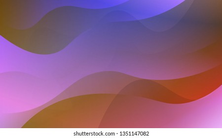 Abstract Shiny Waves. Design For Your Header Page, Ad, Poster, Banner. Vector Illustration with Color Gradient