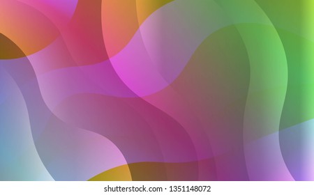 Abstract Shiny Waves. Design For Your Header Page, Ad, Poster, Banner. Vector Illustration with Color Gradient