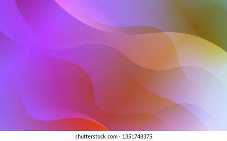 Abstract Shiny Waves. Design For Your Header Page, Ad, Poster, Banner. Vector Illustration with Color Gradient