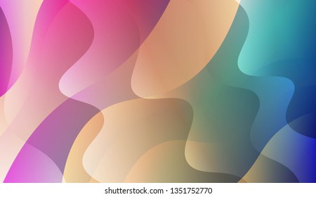 Abstract Shiny Waves. Design For Your Header Page, Ad, Poster, Banner. Vector Illustration with Color Gradient