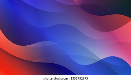Abstract Shiny Waves. Design For Your Header Page, Ad, Poster, Banner. Vector Illustration with Color Gradient