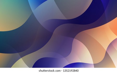 Abstract Shiny Waves. Design For Your Header Page, Ad, Poster, Banner. Vector Illustration with Color Gradient