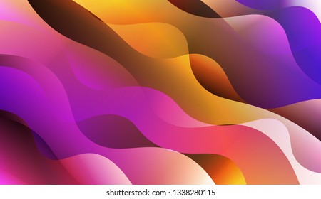 Abstract Shiny Waves. For Elegant Pattern Cover Book. Vector Illustration with Color Gradient