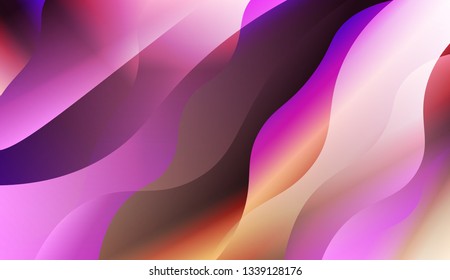 Abstract Shiny Waves. For Elegant Pattern Cover Book. Vector Illustration with Color Gradient