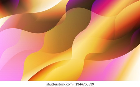 Abstract Shiny Waves. For Elegant Pattern Cover Book. Vector Illustration with Color Gradient