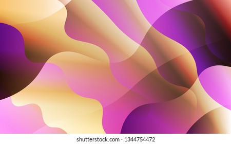 Abstract Shiny Waves. For Elegant Pattern Cover Book. Vector Illustration with Color Gradient