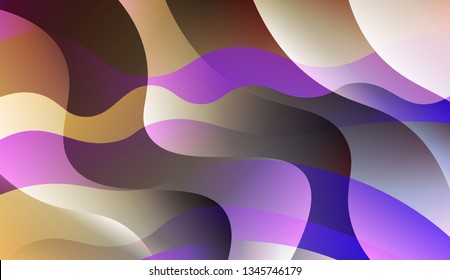 Abstract Shiny Waves. For Elegant Pattern Cover Book. Vector Illustration with Color Gradient