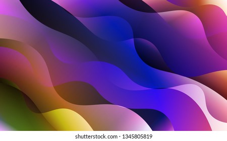 Abstract Shiny Waves. For Elegant Pattern Cover Book. Vector Illustration with Color Gradient