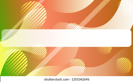 Abstract Shiny Waves, Lines, Circle, Space for Text. For Your Design Ad, Banner, Cover Page. Vector Illustration with Color Gradient