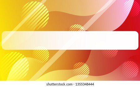 Abstract Shiny Waves, Lines, Circle, Space for Text. For Your Design Ad, Banner, Cover Page. Vector Illustration with Color Gradient