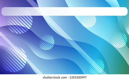 Abstract Shiny Waves, Lines, Circle, Space for Text. For Your Design Ad, Banner, Cover Page. Vector Illustration with Color Gradient