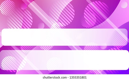 Abstract Shiny Waves, Lines, Circle, Space for Text. For Your Design Ad, Banner, Cover Page. Vector Illustration with Color Gradient